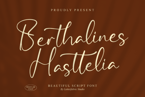 Berthalines Hasttelia: A Script Font That Elevates Small Business Branding