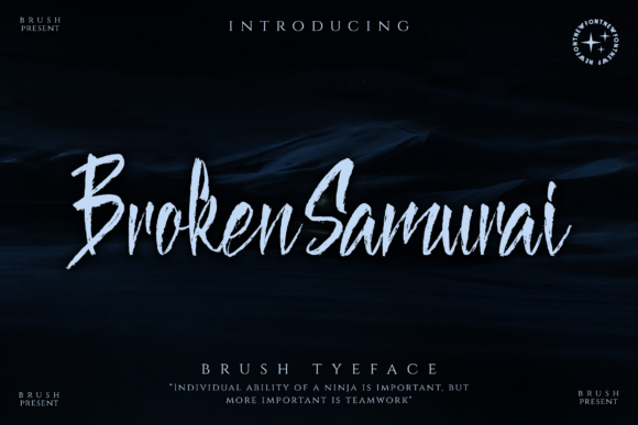 Broken Samurai: A Unique Script Font for Branding