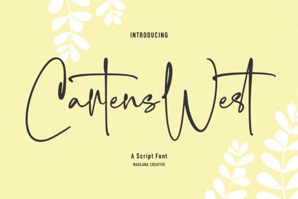 Cartens West: A Modern Script Font for Editorial Design