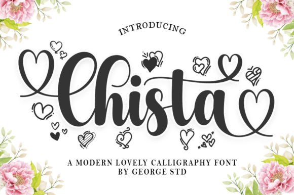 Chista: A Romantic Script Typeface for Editorial Design