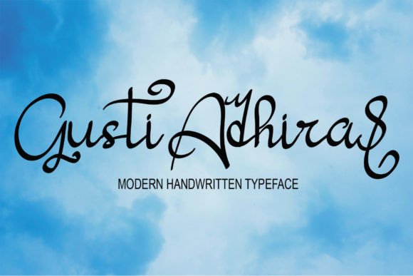 Gusti Adhira: A Handwritten Script Font for Modern Web Design and Digital Branding