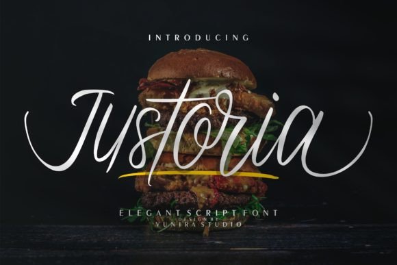 Justoria: A Luxury Handwritten Font for Editorial Design
