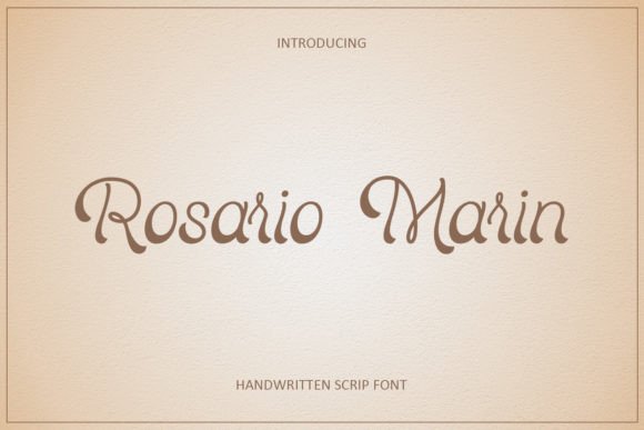 Rosario Marin: A Handwritten Font for Your Brand